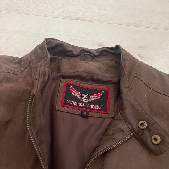 Street Legal Chocolate Brown Men's Suede Jacket Size XL - Picture 2 of 10